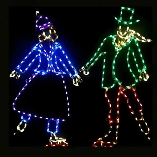 Adult Ice Skaters Wireframes Displays and Yard Art