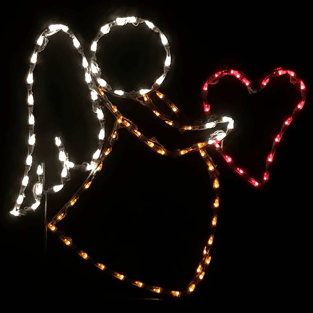 Angel holding Heart - The Christmas Light Emporium