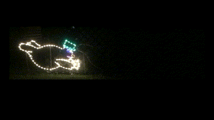 Animated Snowman Sliding, Lighted Outdoor Christmas Display - Wireframes Displays and Yard Art