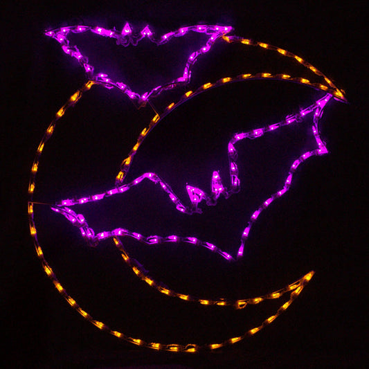 Bats with Moon - Hanging - Wireframes Displays and Yard Art
