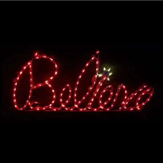 Believe Cursive Wireframes Displays and Yard Art
