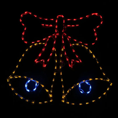 Bell With Ribbon Animated Wireframes Displays and Yard Art