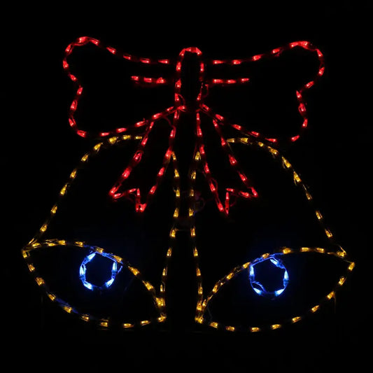 Bell With Ribbon Animated Wireframes Displays and Yard Art