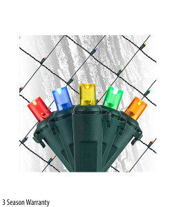 Éclairage de coffre à LED grand angle de 5 mm – 100 ampoules, 2 pi x 6 pi – Multicolore