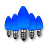 C7 Blue LED Christmas Light Bulbs, Opaque, Pack of 25