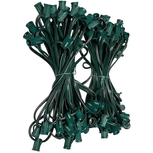 C7 Christmas Light Stringer 100’ 12’’ Spacing Green Wire Christmas Light Installation Accessories