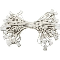 C7 Christmas Light Stringer, 100', 12" Spacing, White Wire