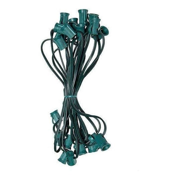 C7 Christmas Light Stringer, 25', 12" Spacing, Green Wire Christmas Light Installation Accessories Guanyi