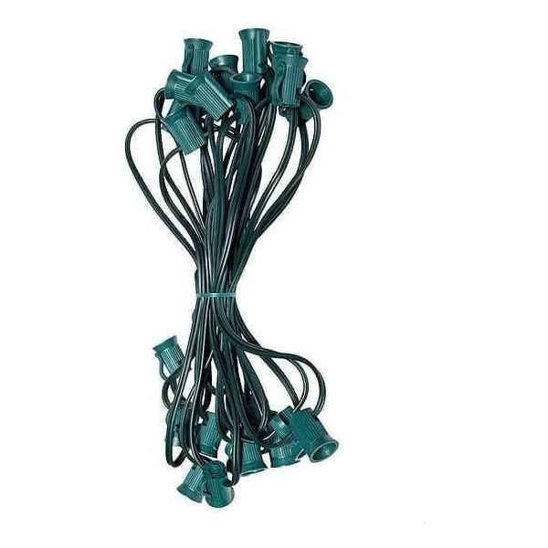 C7 Christmas Light Stringer 25’ 6’’ Spacing Green Wire - Christmas Light Installation Accessories