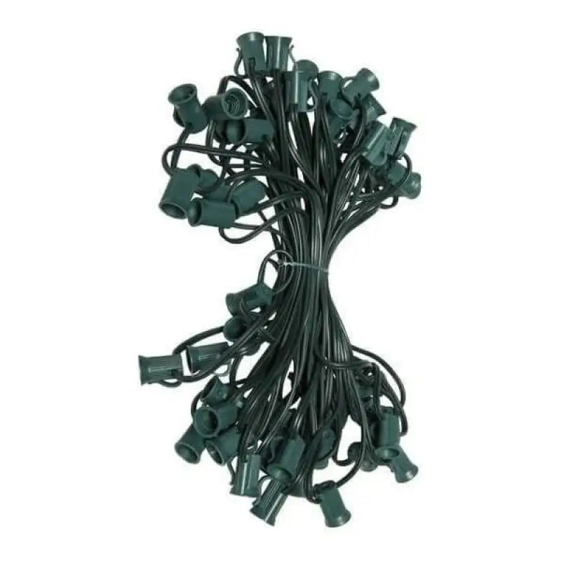 C7 Christmas Light Stringer 50’ 12’’ Spacing Green Wire Christmas Light Installation Accessories
