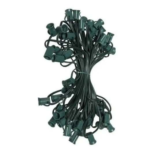 C7 Christmas Light Stringer 50’ 12’’ Spacing Green Wire Christmas Light Installation Accessories