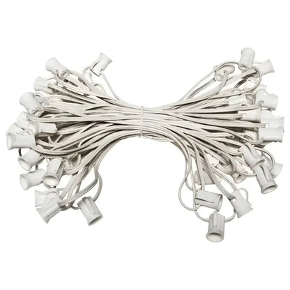 C7 Christmas Light Stringer 50’ 12’’ Spacing White Wire - Christmas Light Installation Accessories