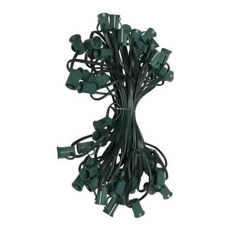 C7 Christmas Light Stringer 50’ 6’’ Spacing Green Wire - Christmas Light Installation Accessories