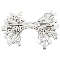 C7 Christmas Light Stringer, 50', 6" Spacing, White Wire