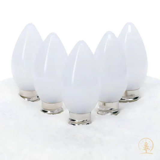 C7 Cool White ProCore LED Christmas Light Bulbs Opaque Pack of 25 - Christmas Lights