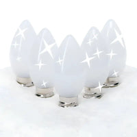 C7 Cool White Twinkle Smooth ProCore® LED Christmas Light Bulbs