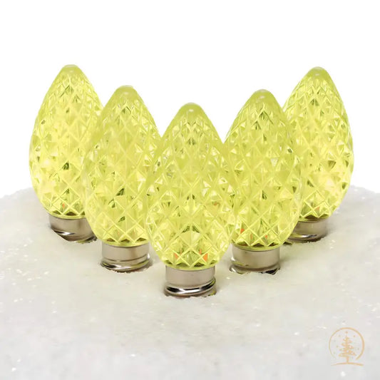 C7 Gold ProCore LED Christmas Light Bulbs Faceted Pack of 25 - Christmas Lights