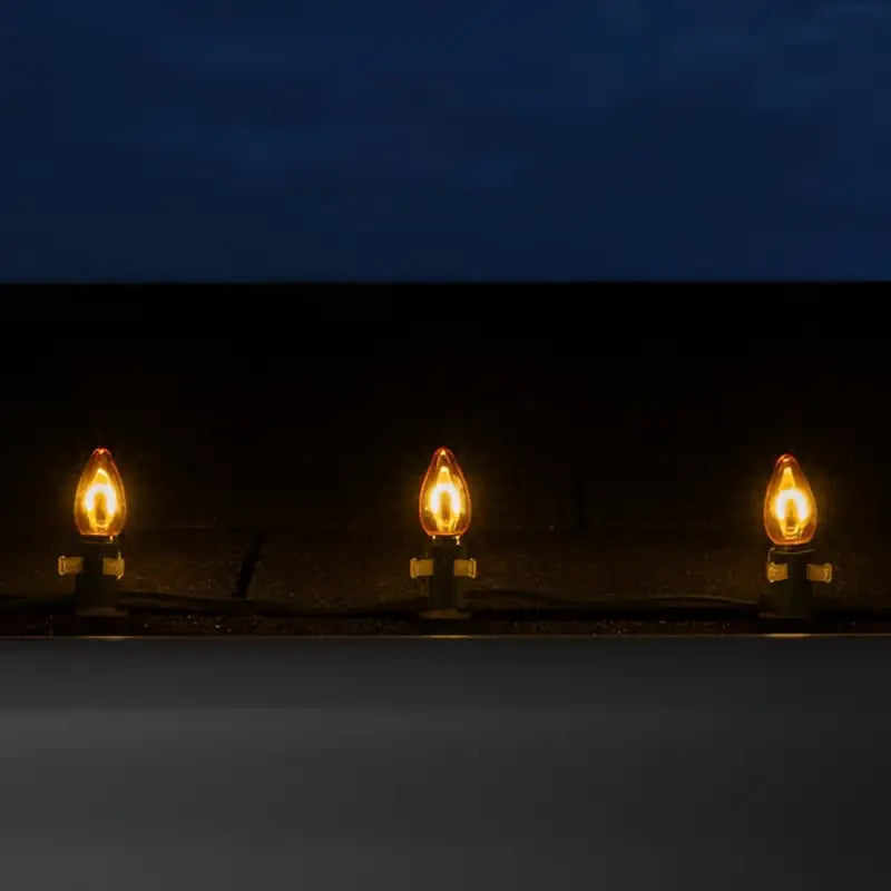 C7 Gold Transparent Shatterproof LED Filament Vintage Christmas Light Bulb Pack of 5 - Christmas Lights