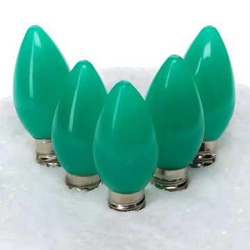 C7 Green Smooth ProCore LED Christmas Light Bulbs - Christmas Lights