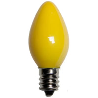 C7 Incandescent Christmas Light Bulbs, Yellow, Opaque, Pack of 25