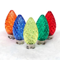 C7 Multicolor Faceted ProCore® LED Christmas Light Bulbs