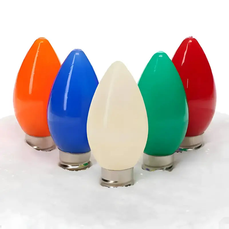 C7 Multicolor Red Blue Green Orange Warm White Smooth ProCore LED Christmas Light Bulbs - Christmas Lights