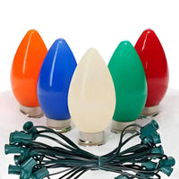 C7 Multicolor Smooth ProCore® LED Christmas Light Bulb String Light Set, 25 Lights, 25'