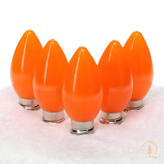 C7 Orange ProCore LED Christmas Light Bulbs Opaque Pack of 25 - Christmas Lights