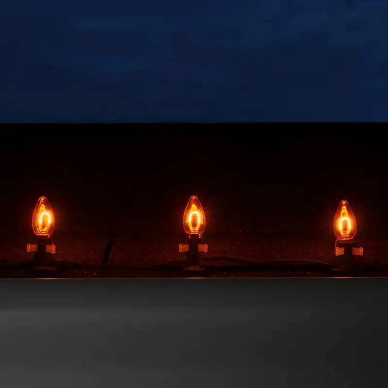 C7 Orange Transparent Shatterproof LED Filament Vintage Christmas Light Bulb Pack of 5 - Christmas Lights