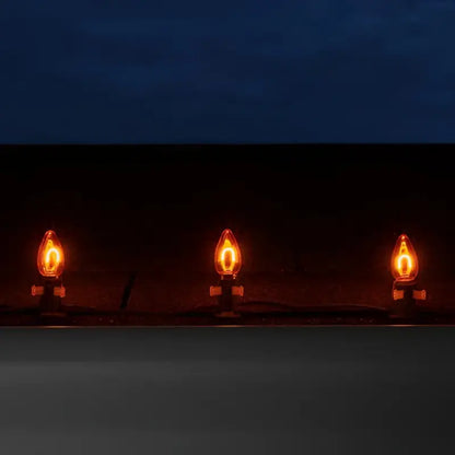 C7 Orange Transparent Shatterproof LED Filament Vintage Christmas Light Bulb Pack of 5 - Christmas Lights