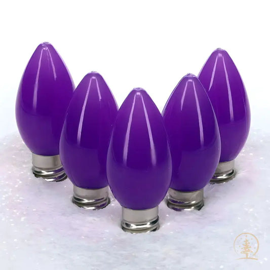 C7 Purple ProCore LED Christmas Light Bulbs Opaque Pack of 25 - Christmas Lights