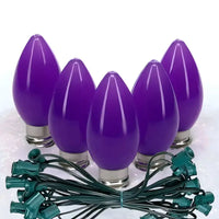 C7 Purple Smooth ProCore® LED Christmas Light Bulb String Light Set, 25 Lights, 25'