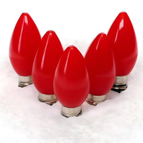 C7 Red Smooth ProCore® LED Christmas Light Bulbs - Christmas Lights