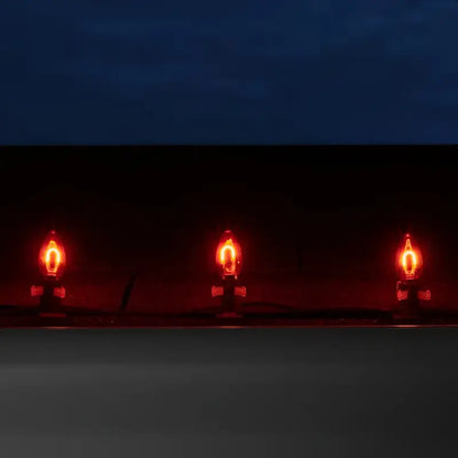 C7 Red Transparent Shatterproof LED Filament Vintage Christmas Light Bulb Pack of 5 - Christmas Lights