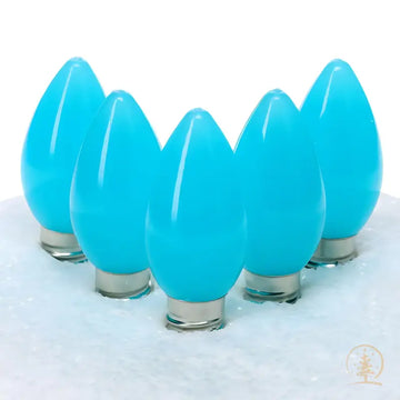C7 Teal ProCore LED Christmas Light Bulbs Opaque Pack of 25 - Christmas Lights