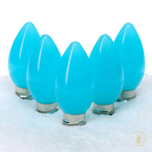 C7 Teal Smooth ProCore LED Christmas Light Bulbs - Christmas Lights