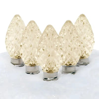 C7 Warm White Faceted ProCore® LED Christmas Light Bulbs