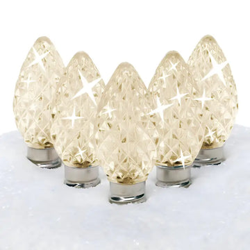 C7 Warm White Twinkle ProCore LED Christmas Light Bulbs - Christmas Lights