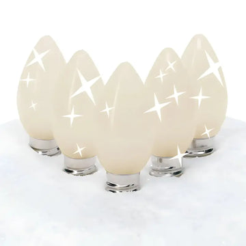 C7 Warm White Twinkle Smooth ProCore LED Christmas Light Bulbs - Christmas Lights