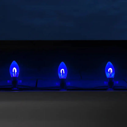 C9 Blue Transparent Shatterproof LED Filament Vintage Christmas Light Bulb Pack of 5 - Christmas Lights