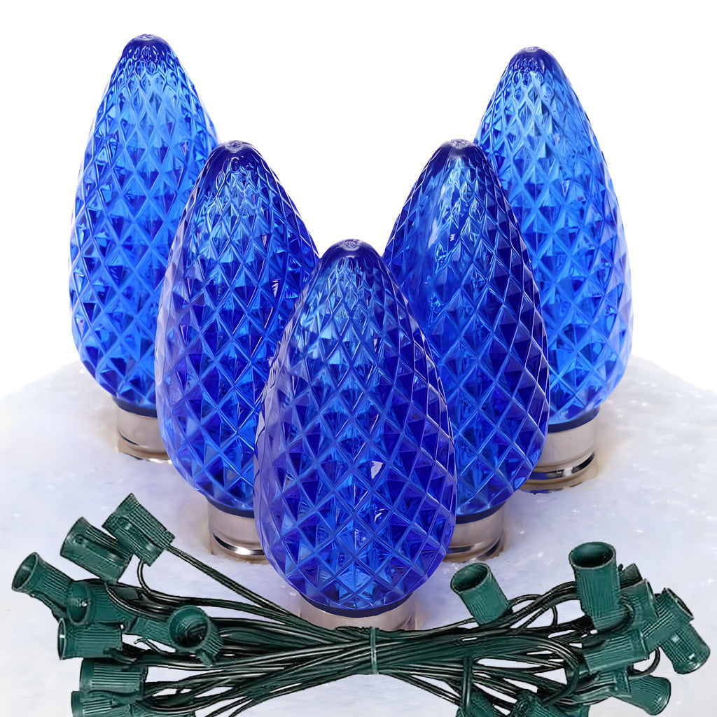 C9 Blue ProCore LED Christmas Light Bulb String Light Set 25 Lights 25’ - Christmas Lights
