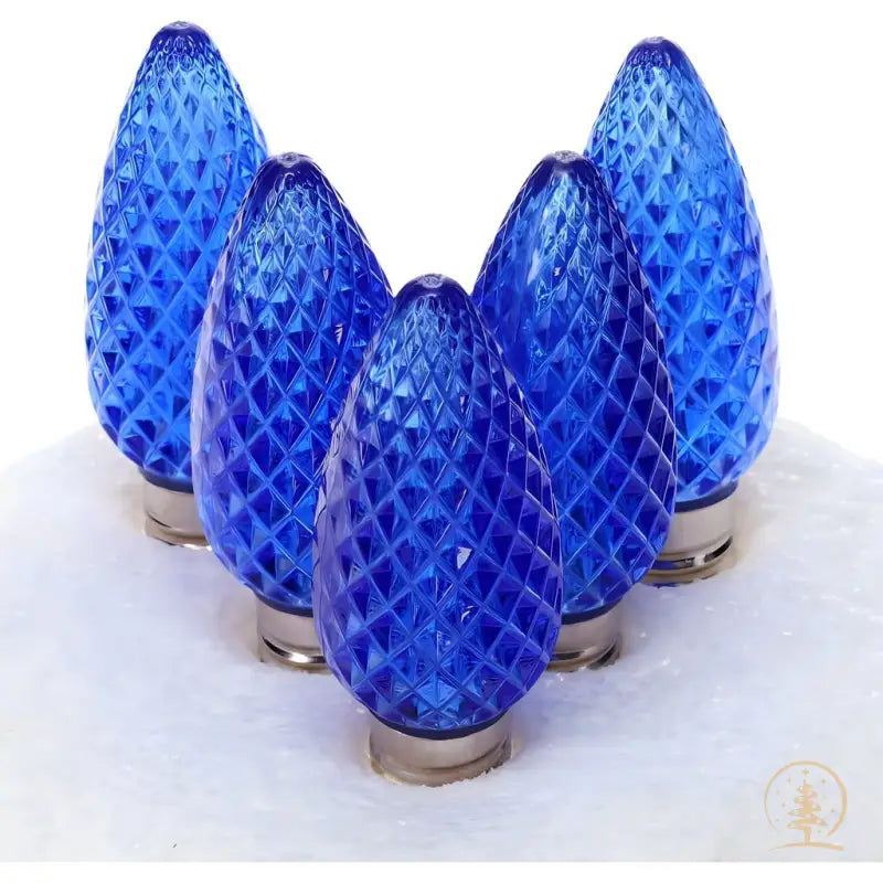 C9 Blue ProCore LED Christmas Light Bulbs Faceted Pack of 25 - Christmas Lights