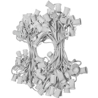 C9 Christmas Light Stringer, 100', 12" Spacing, White Wire