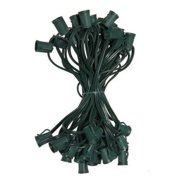 C9 Christmas Light Stringer, 50', 12" Spacing, Green Wire Christmas Light Installation Accessories Guanyi