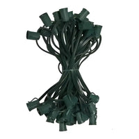 C9 Christmas Light Stringer, 50', 6" Spacing, Green Wire