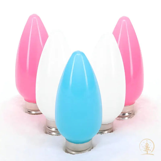 C9 ColorSplash Cotton Candy LED Christmas Light Bulbs Opaque 25 Lights 25’ - Christmas Lights