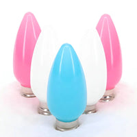 C9 ColorSplash Cotton Candy - Teal, Cool White, Pink Smooth ProCore® LED Christmas Light Bulbs