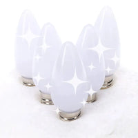 C9 Cool White Twinkle Smooth ProCore® LED Christmas Light Bulbs