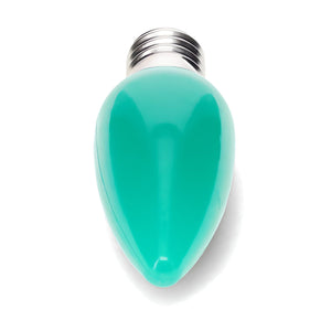 C9 Green LED Christmas Light Bulbs, Opaque, Pack of 25