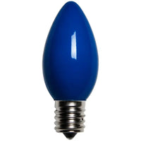 C9 Incandescent Christmas Light Bulbs, Blue, Opaque, Pack of 25
